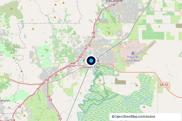 Fairfield service area map